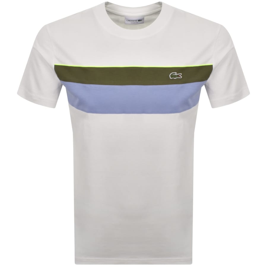 Image number 1 for Lacoste Colour Block T Shirt White