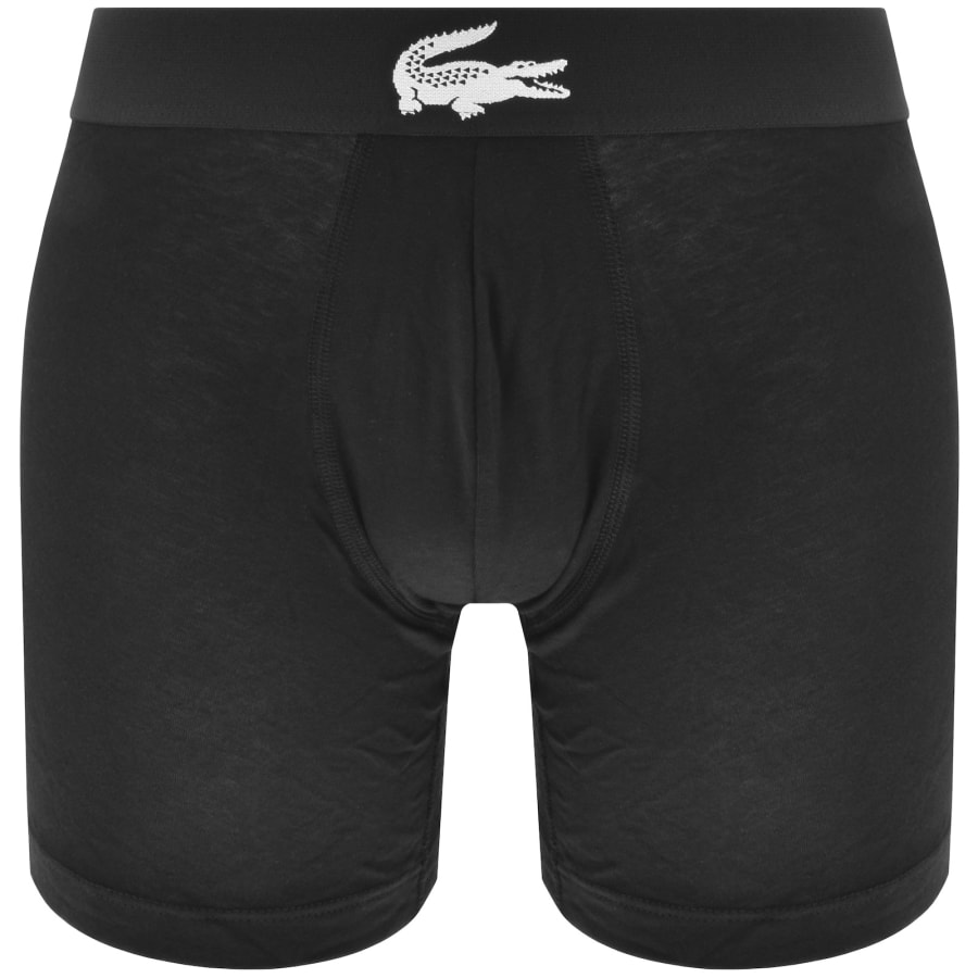 Image number 2 for Lacoste Underwear 3 Pack Boxer Briefs Black