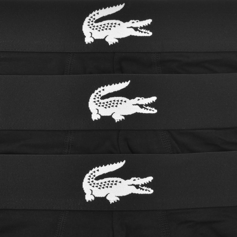 Image number 3 for Lacoste Underwear 3 Pack Boxer Briefs Black