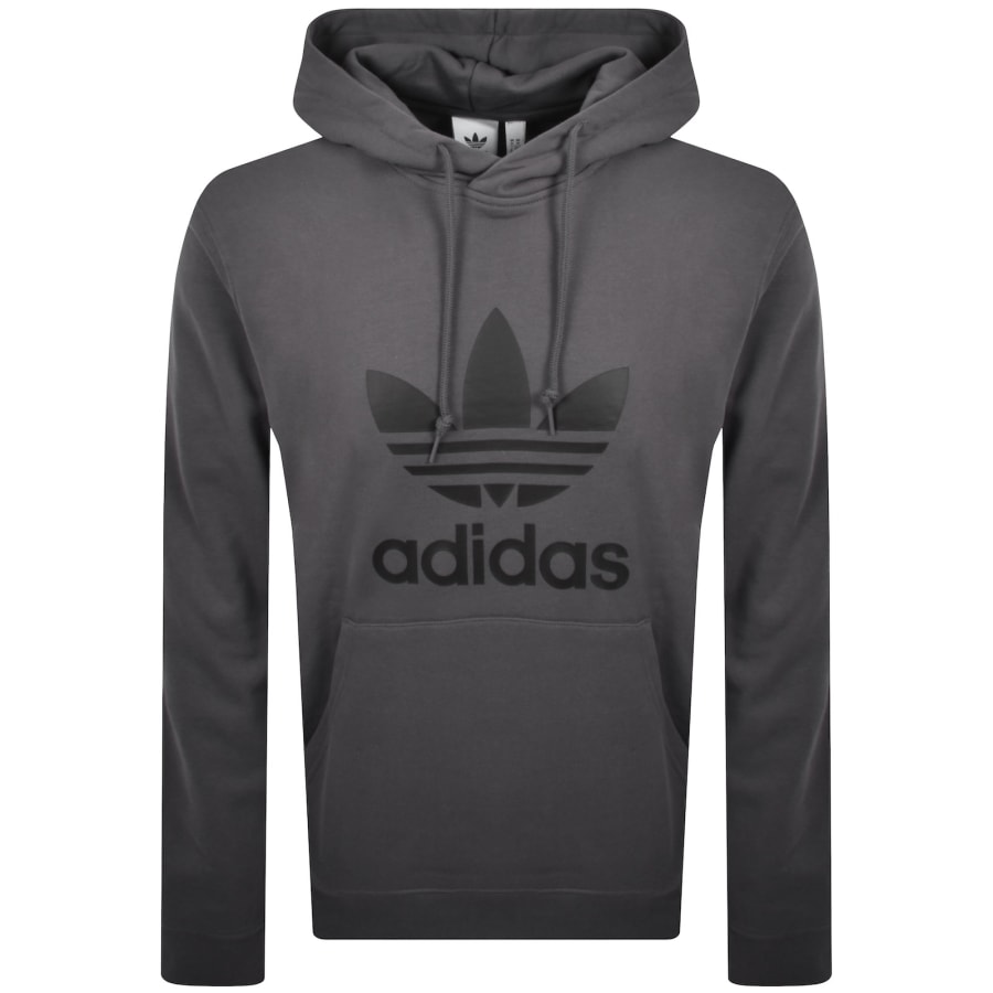 Image number 1 for adidas Originals Trefoil Hoodie Grey