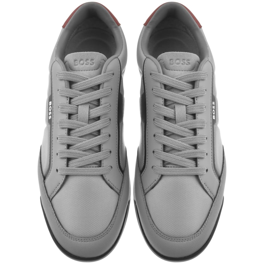 Image number 3 for BOSS Nitan Trainers Open Grey