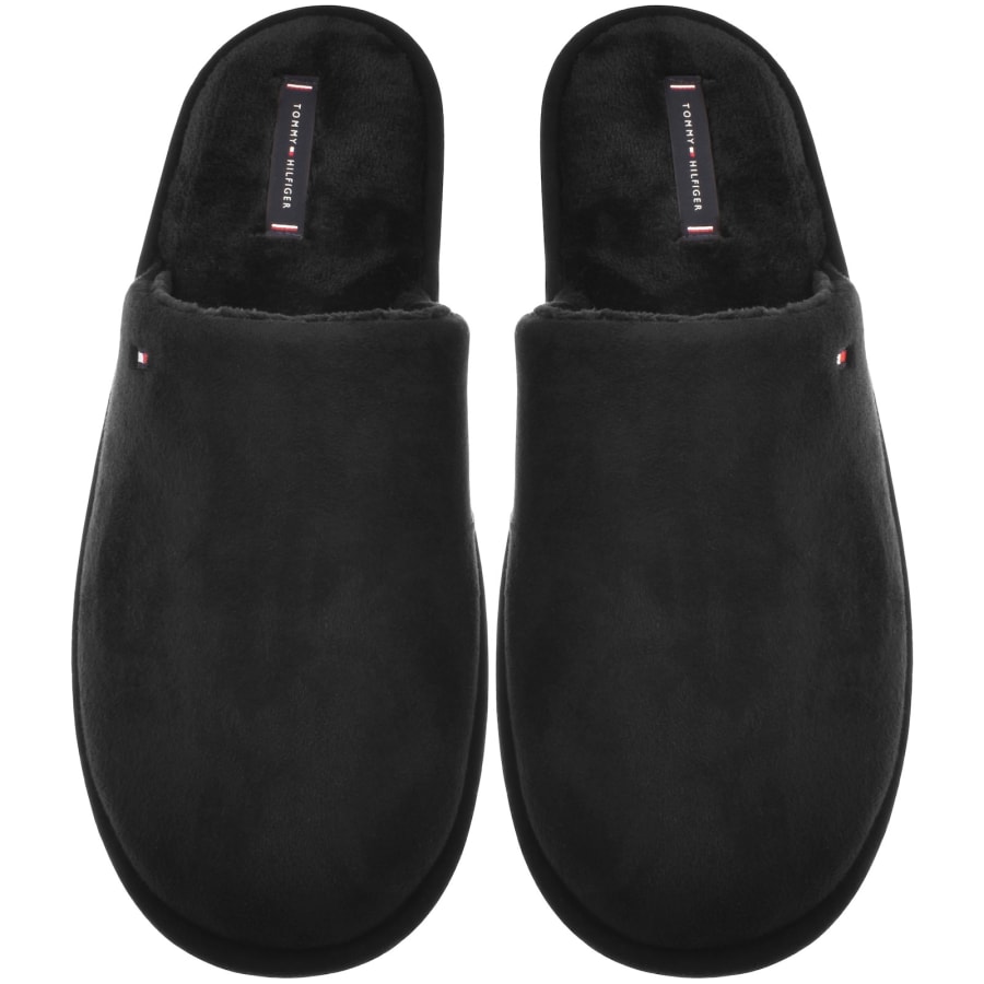 Image number 1 for Tommy Hilfiger Flag House Slippers Black