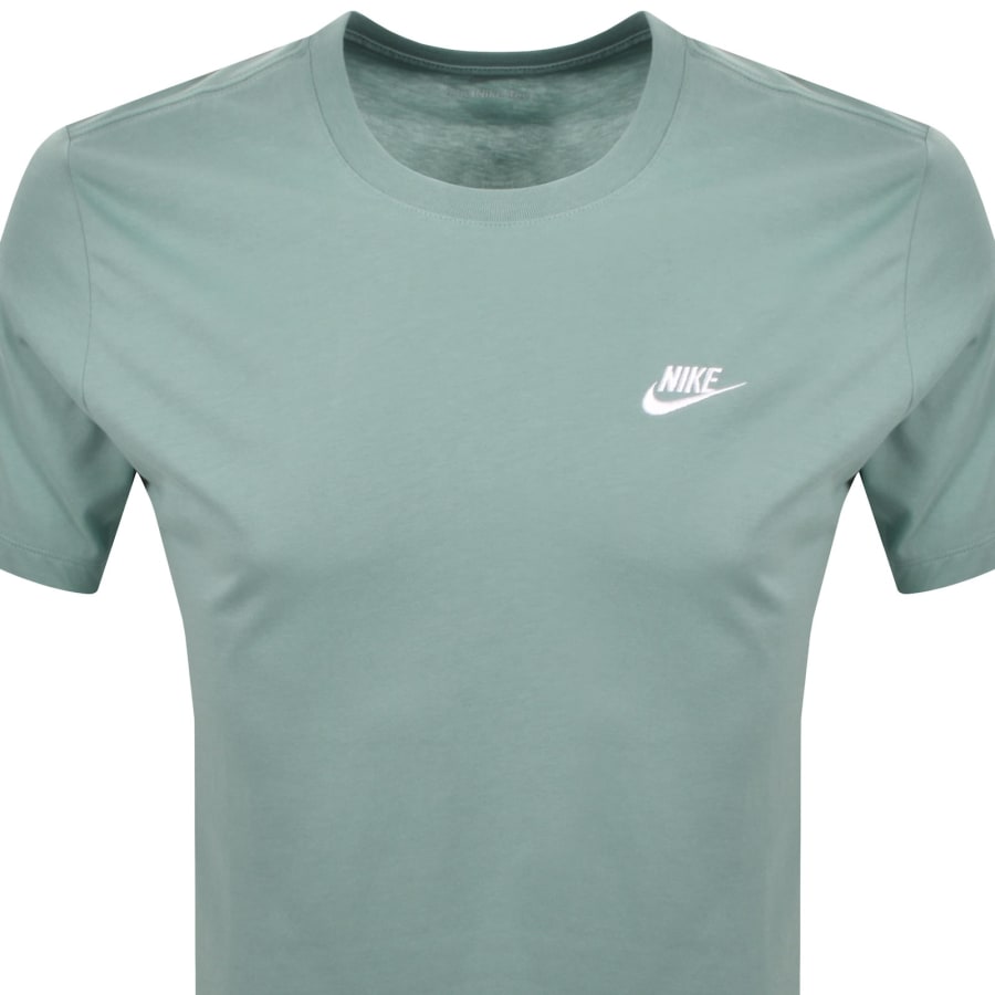 Image number 2 for Nike Crew Neck Club T Shirt Green