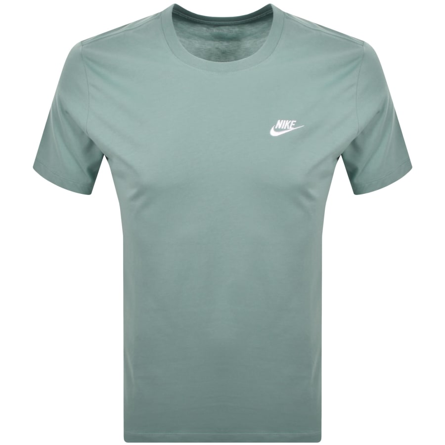 Image number 1 for Nike Crew Neck Club T Shirt Green