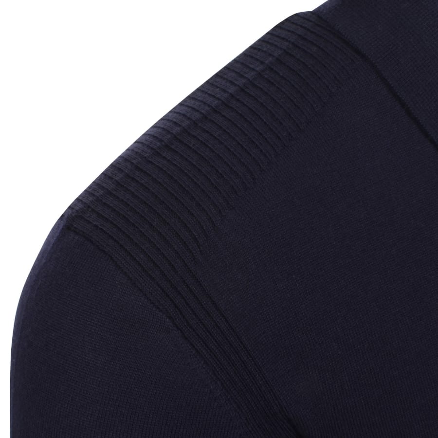 Image number 4 for Belstaff Kyle Knitted Polo Shirt Navy