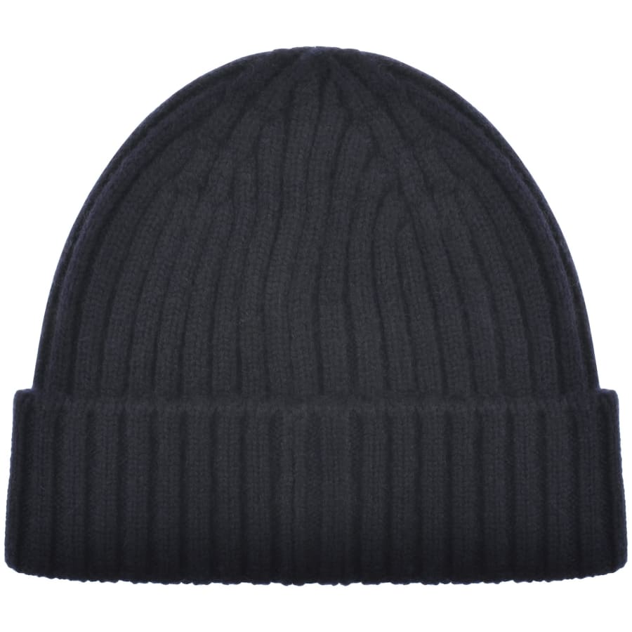 Image number 2 for Belstaff Logo Watch Beanie Navy