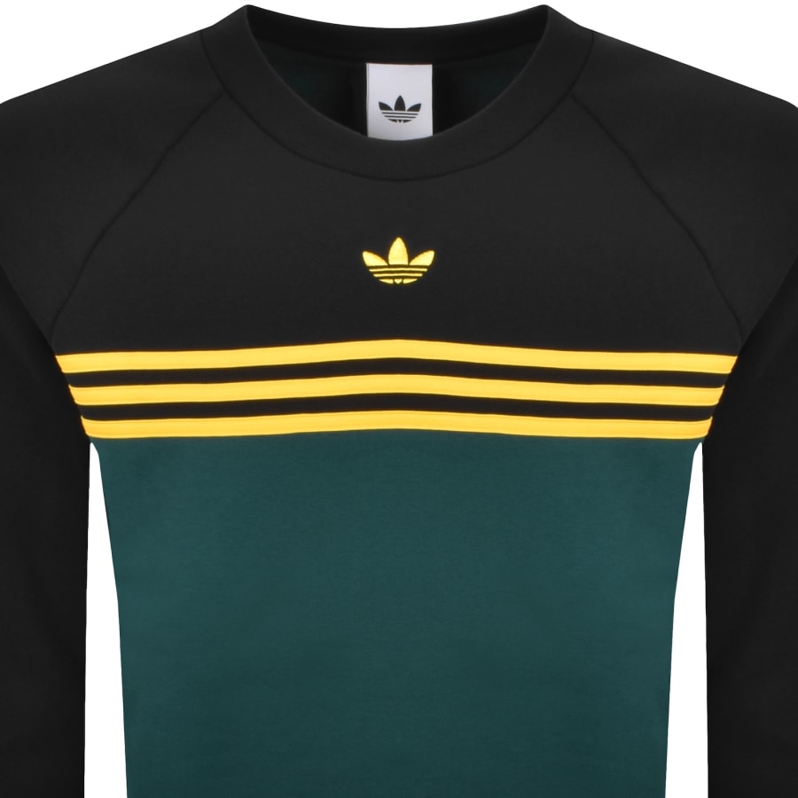 Image number 2 for adidas Originals Chest Stripe Sweatshirt Green