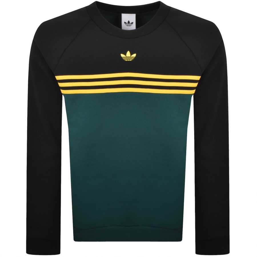 Image number 1 for adidas Originals Chest Stripe Sweatshirt Green