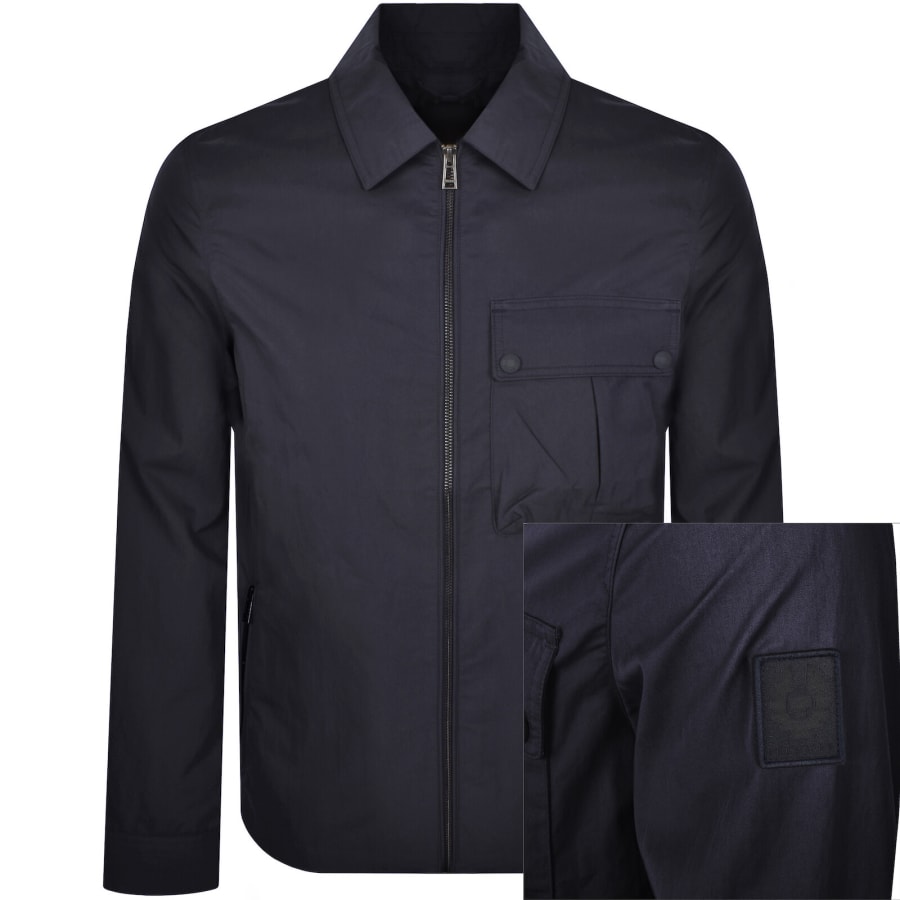 Image number 1 for Belstaff Drome Overshirt Navy