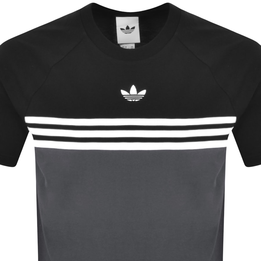 Image number 2 for adidas Originals Chest Stripe T Shirt Black