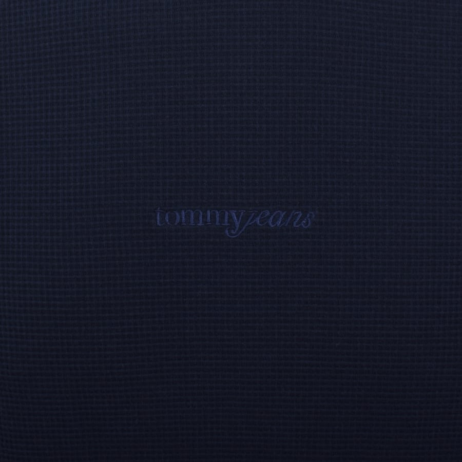 Image number 3 for Tommy Jeans Waffle Sweatshirt Navy
