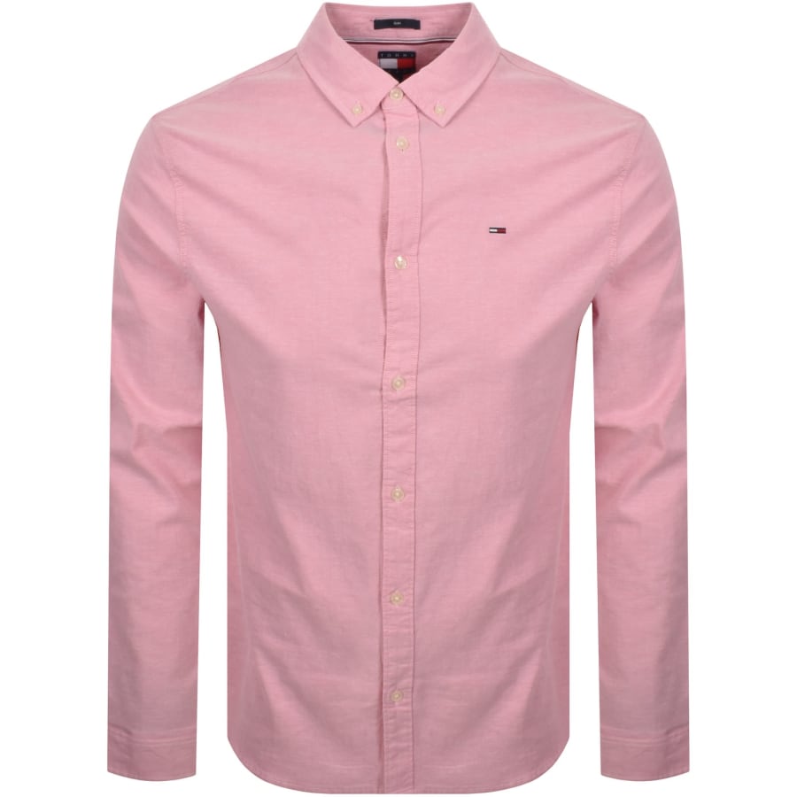 Image number 1 for Tommy Jeans Regular Fit Oxford Shirt Pink
