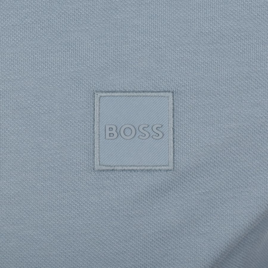 Image number 3 for BOSS Long Sleeve Passerby Polo T Shirt Blue