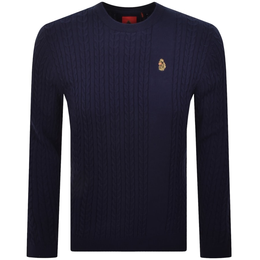 Image number 1 for Luke 1977 Horton 1000 Knit Jumper Navy