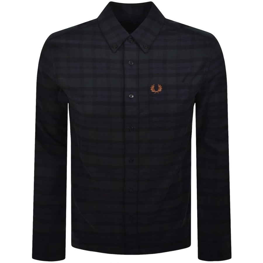 Image number 1 for Fred Perry Tartan Twill Shirt Green