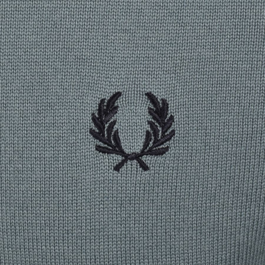 Image number 3 for Fred Perry Classic Crew Neck Knit Jumper Blue