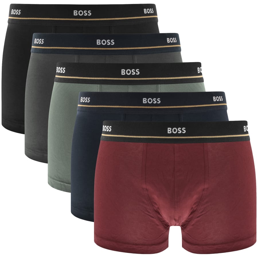Image number 1 for BOSS Underwear 5 Pack Boxer Trunks
