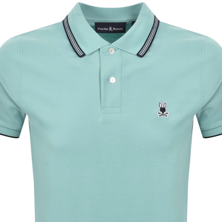 Image number 2 for Psycho Bunny Tavian Pique Polo T Shirt Blue