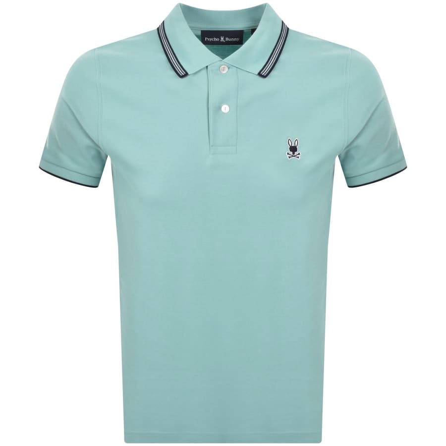 Image number 1 for Psycho Bunny Tavian Pique Polo T Shirt Blue