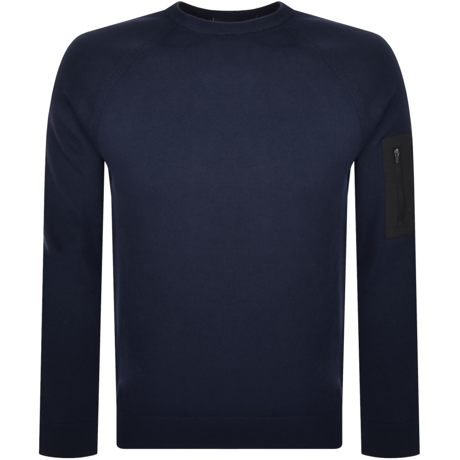Image number 2 for Barbour International Blades Knit Jumper Navy