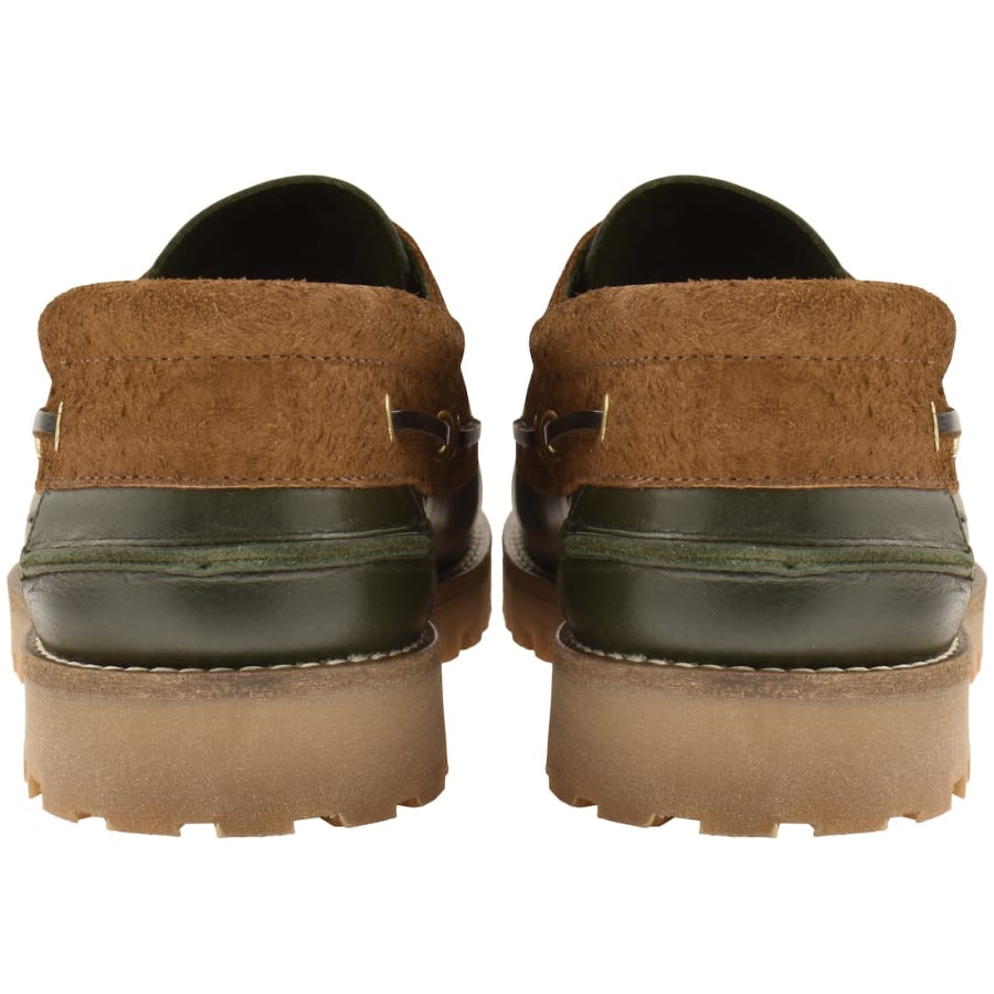 Image number 2 for Barbour Deck Boat Shoe Olive Green