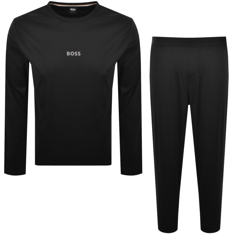Image number 1 for BOSS Long Sleeve Lounge Set Black