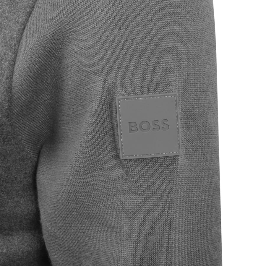 Image number 4 for BOSS P Heflo Knit Jumper Grey