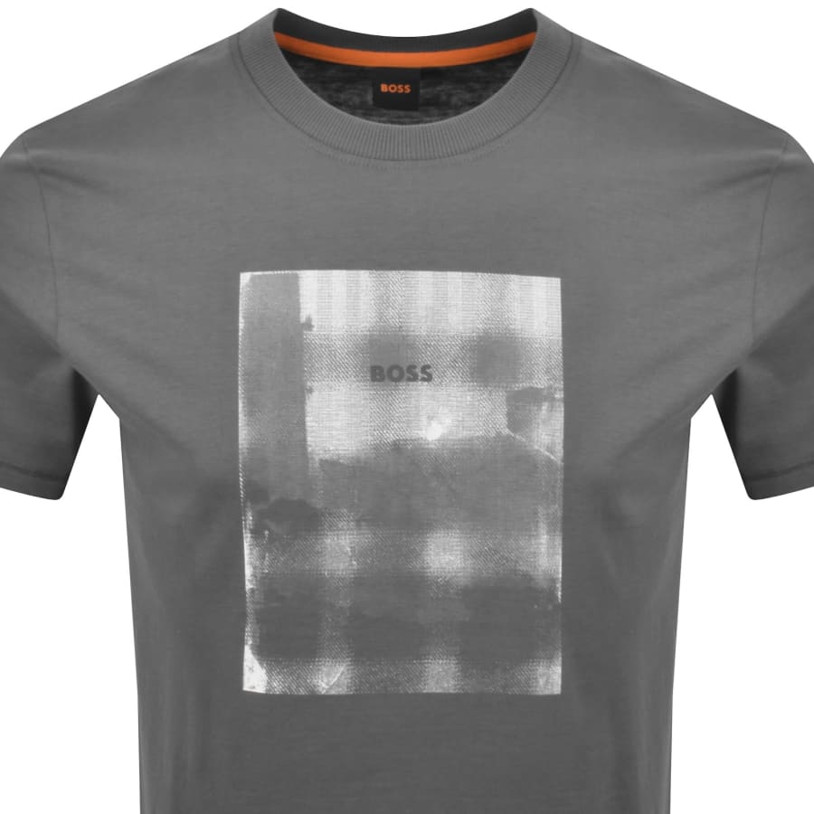 Image number 2 for BOSS Brokenice T Shirt Open Grey