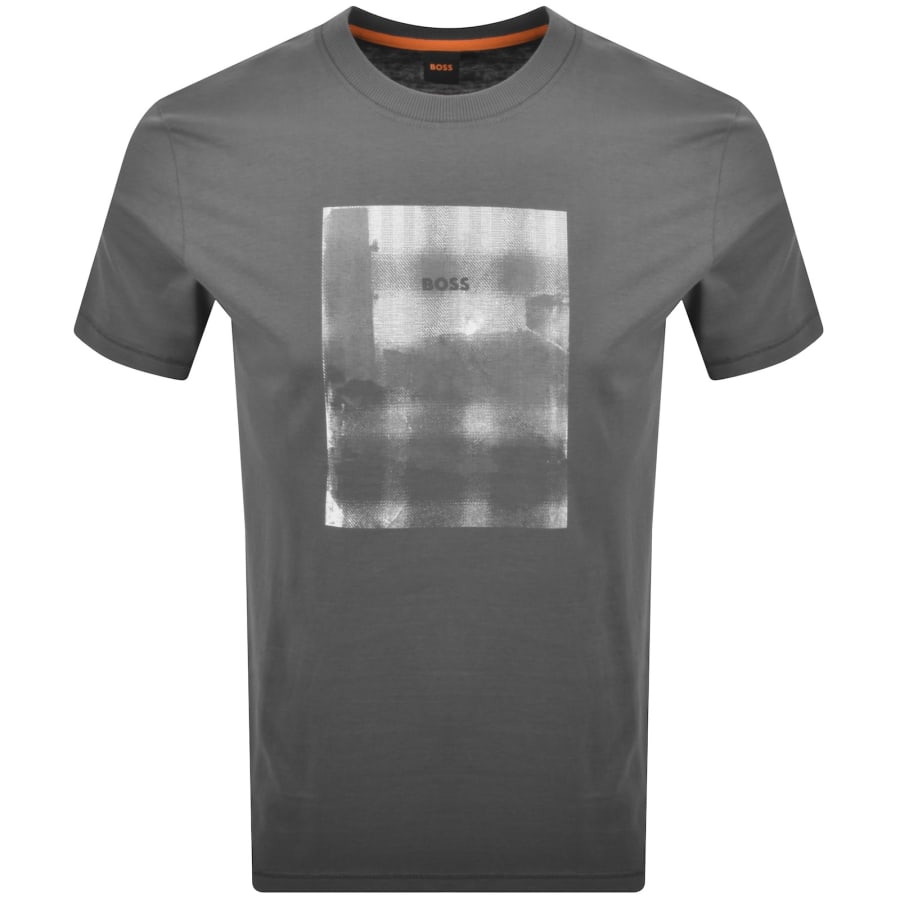 Image number 1 for BOSS Brokenice T Shirt Open Grey