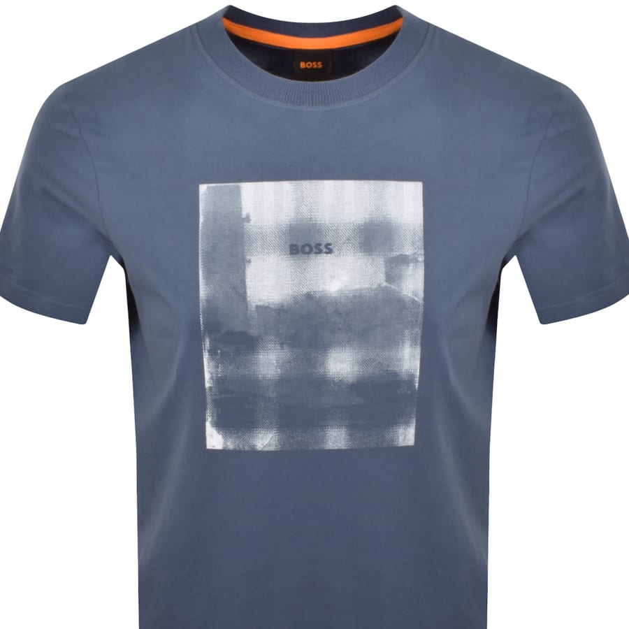 Image number 2 for BOSS Brokenice T Shirt Blue