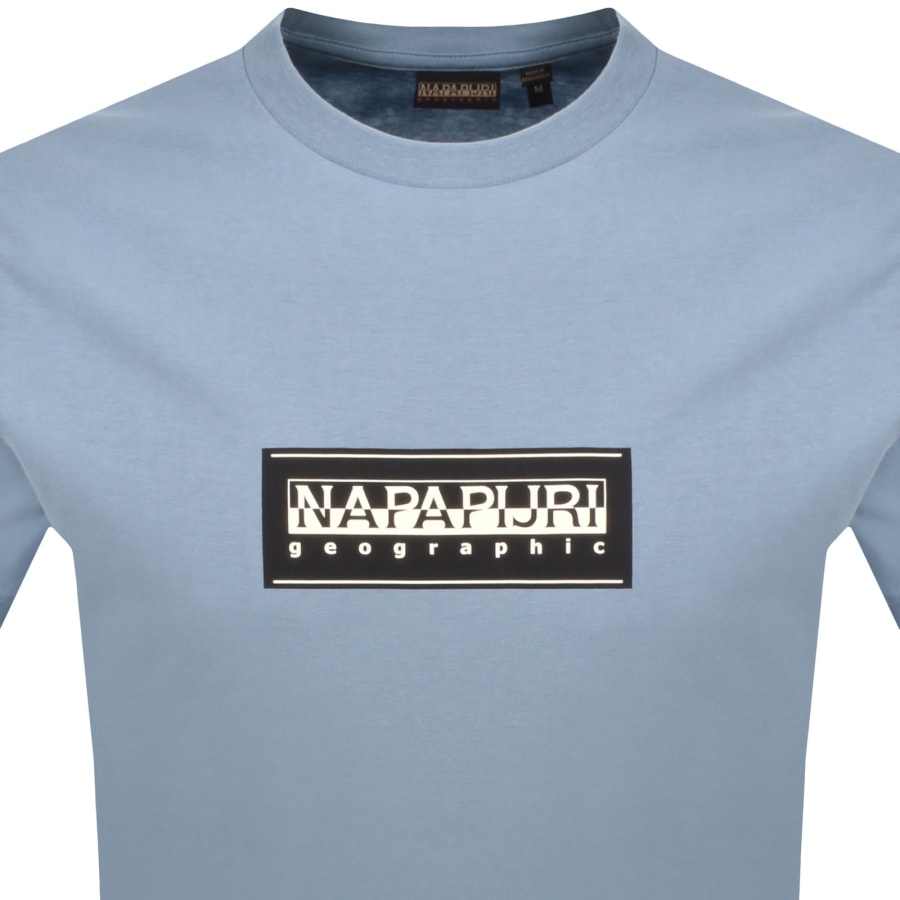 Image number 2 for Napapijri S-Box Logo T Shirt Blue