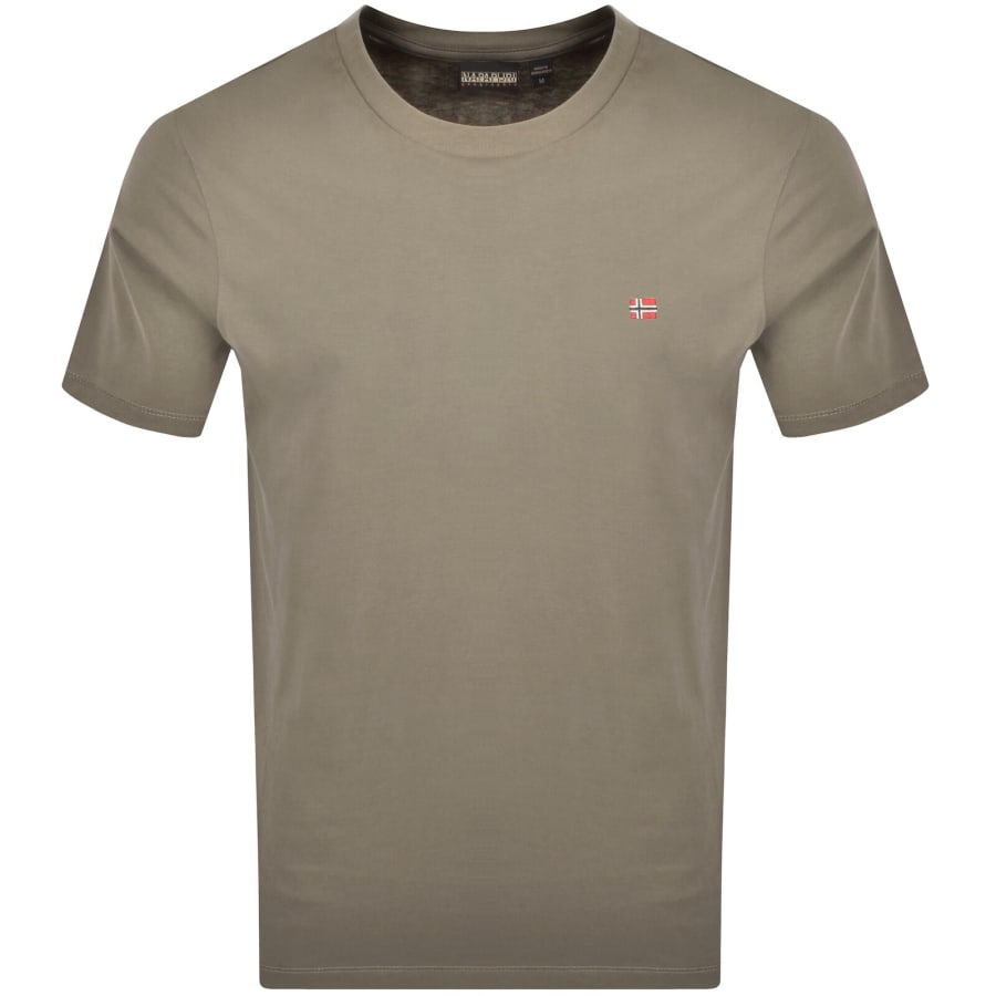 Image number 1 for Napapijri Salis Sum Logo T Shirt Brown