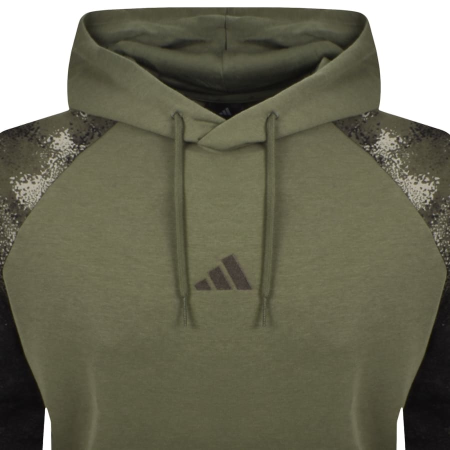 Image number 2 for adidas Sportswear Camo Print Hoodie Green