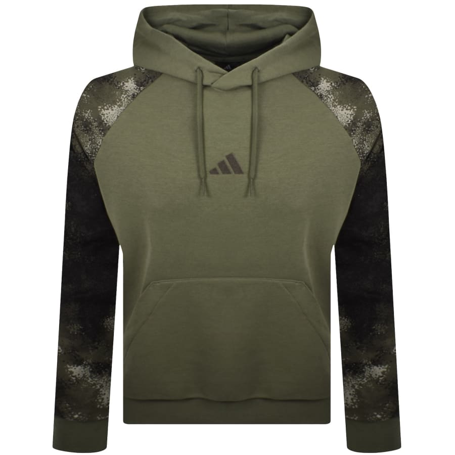 Image number 1 for adidas Sportswear Camo Print Hoodie Green