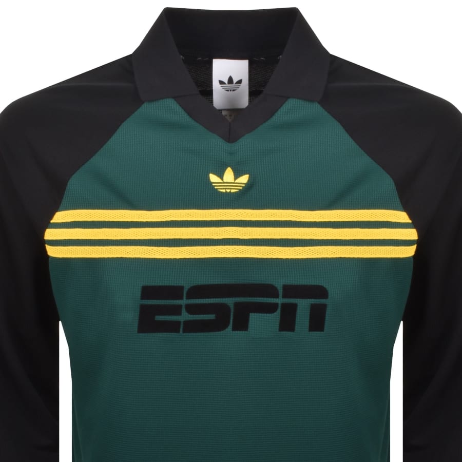 Image number 2 for adidas Originals Chest Stripe Polo Green