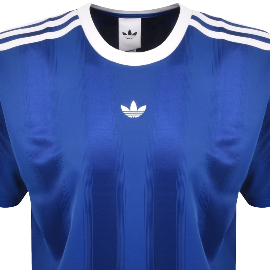 Image number 2 for adidas Originals Jacquard Jersey T Shirt Blue