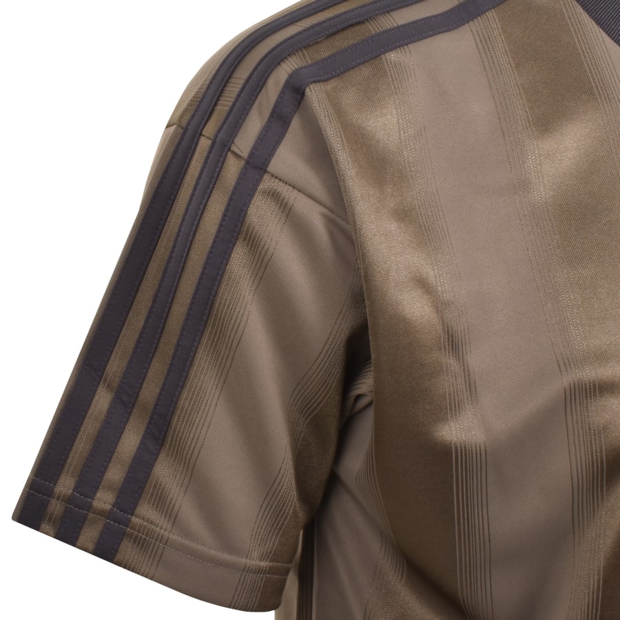 Image number 4 for adidas Originals Jacquard Jersey T Shirt Brown
