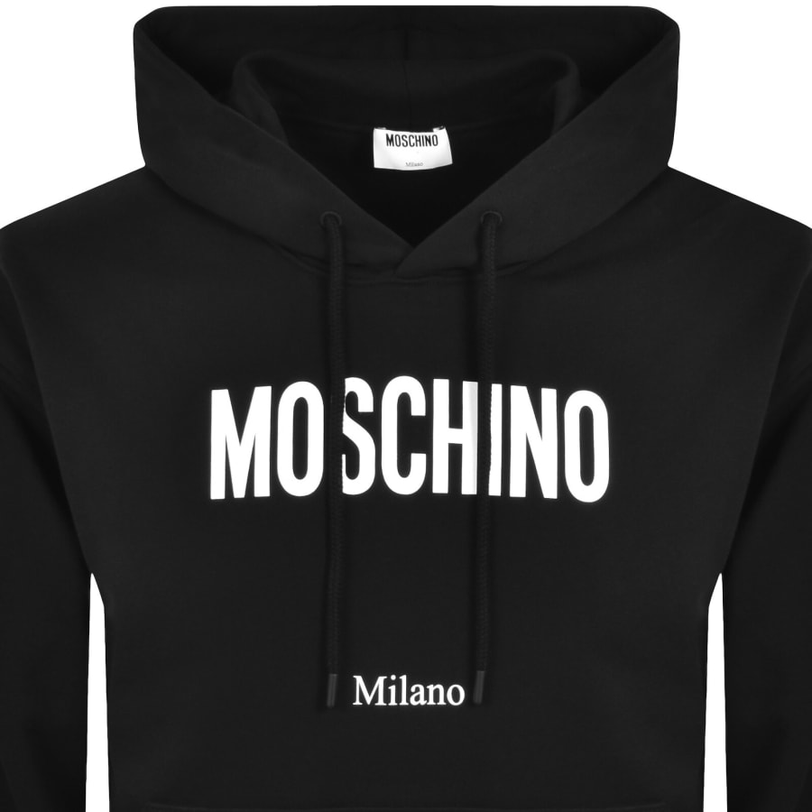 Image number 2 for Moschino Logo Hoodie Black