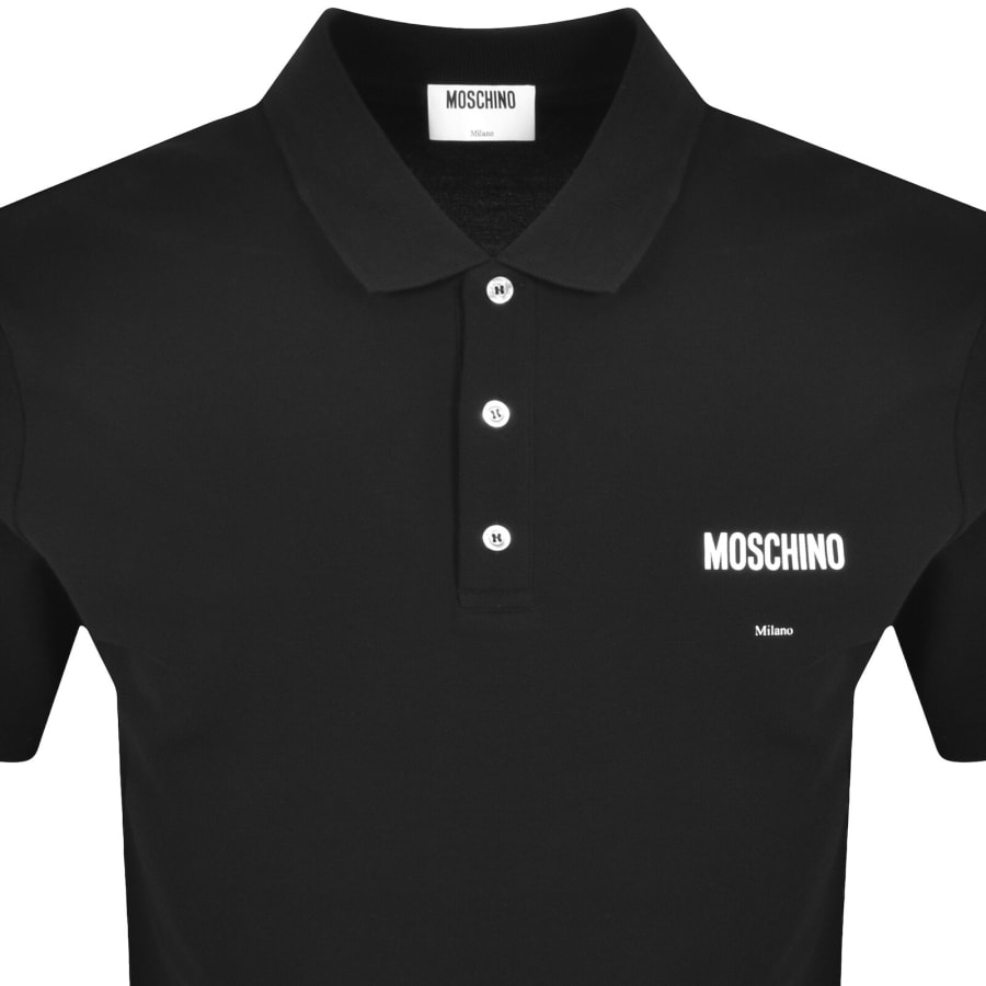 Image number 2 for Moschino Short Sleeved Polo T Shirt Black