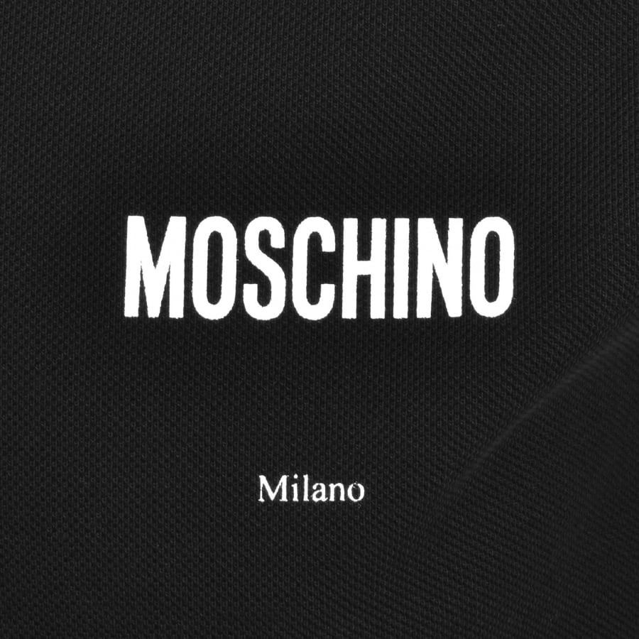 Image number 3 for Moschino Short Sleeved Polo T Shirt Black