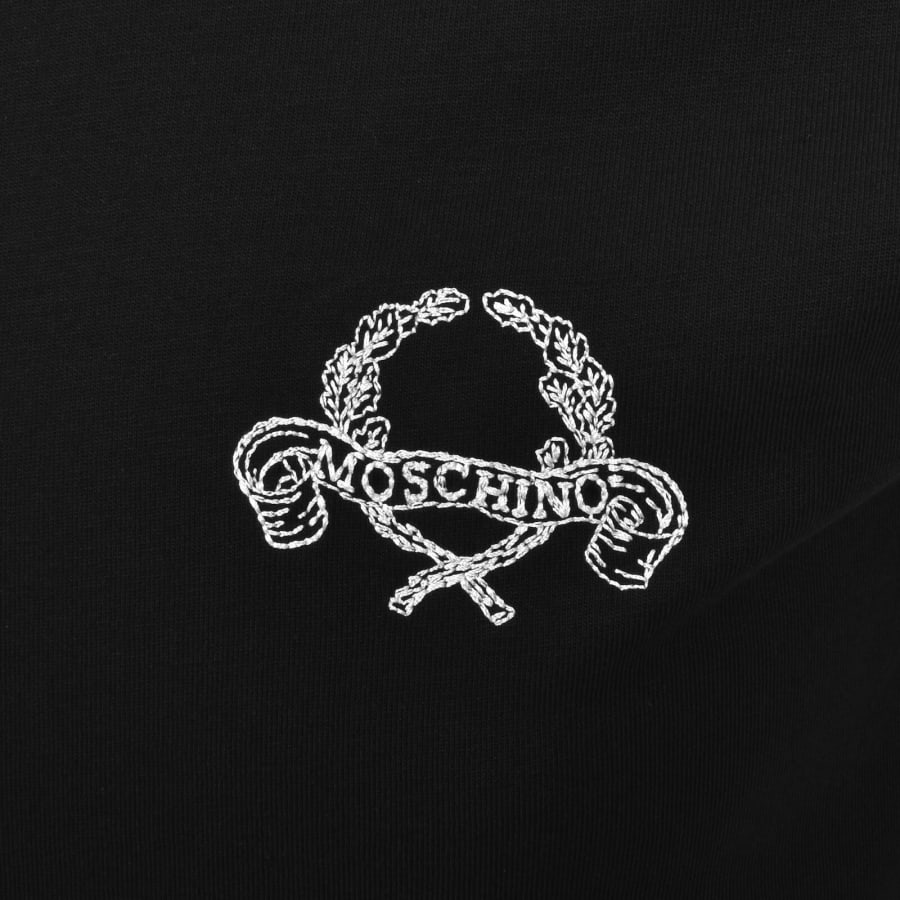 Image number 3 for Moschino Laurel Crown Logo T Shirt Black