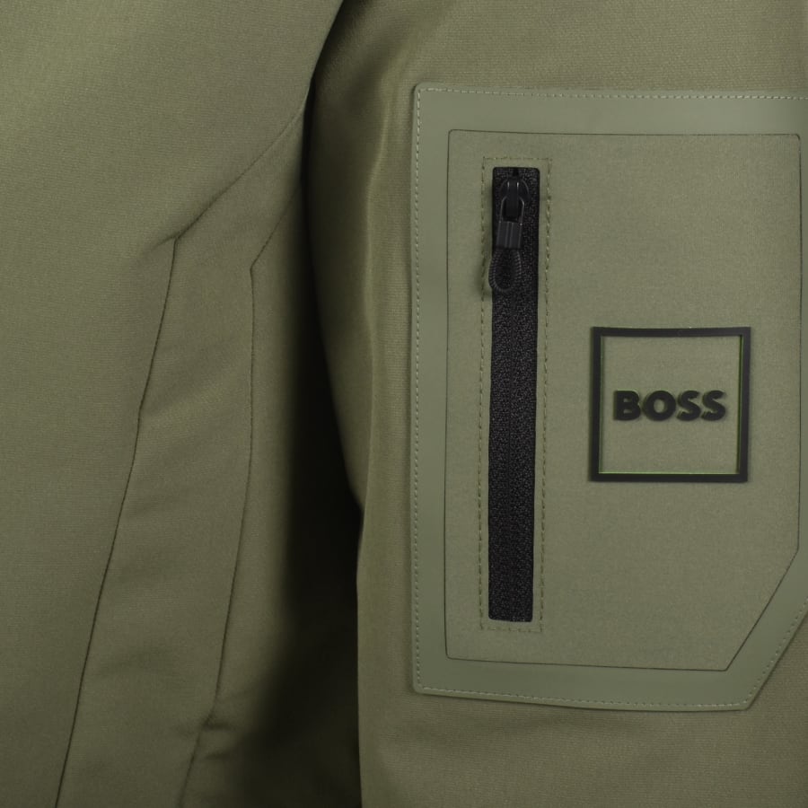 Image number 3 for BOSS Expedit Padded Jacket Green