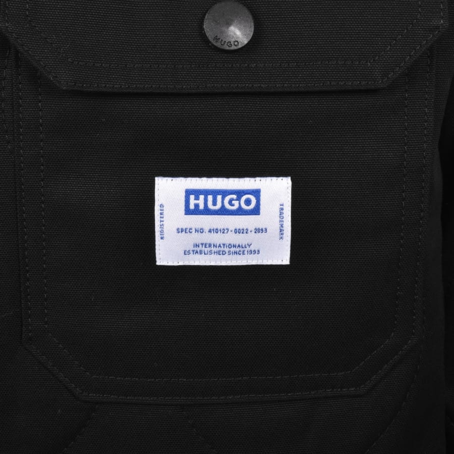 Image number 3 for HUGO Blue Ebey Overshirt Black