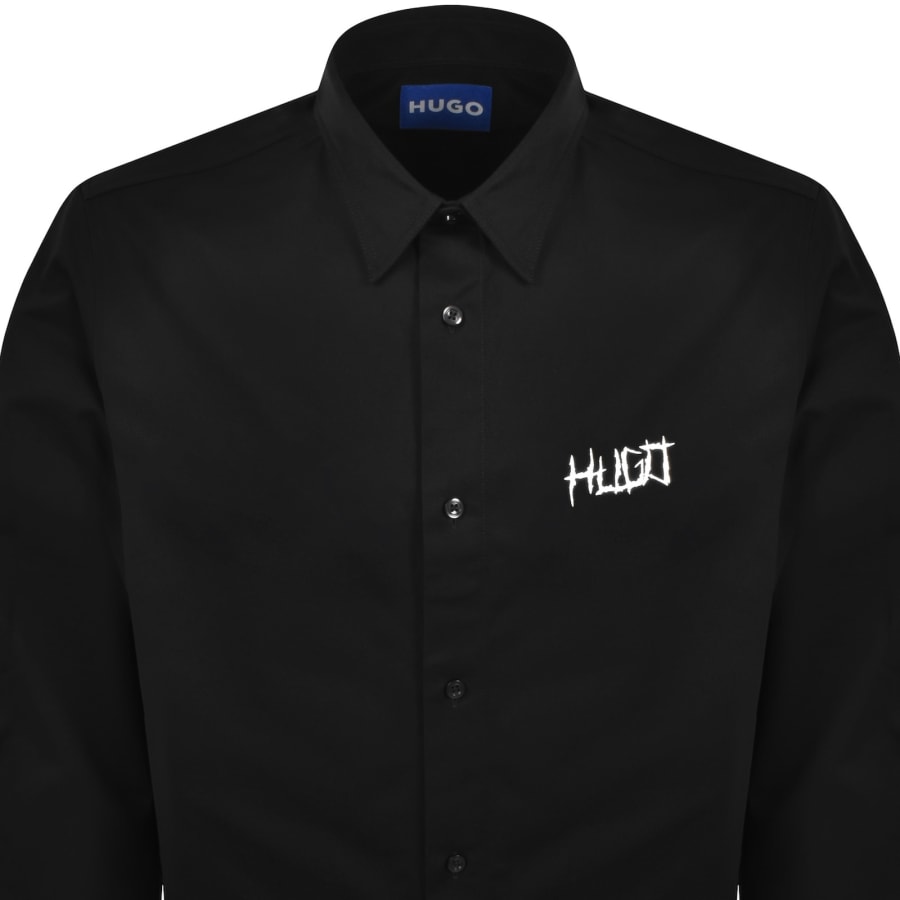 Image number 3 for HUGO Blue Ebolt Overshirt Black