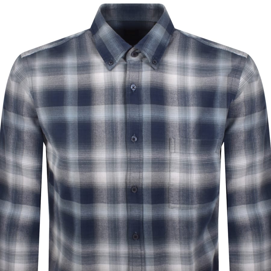 Image number 2 for BOSS Rickert Check Shirt Blue