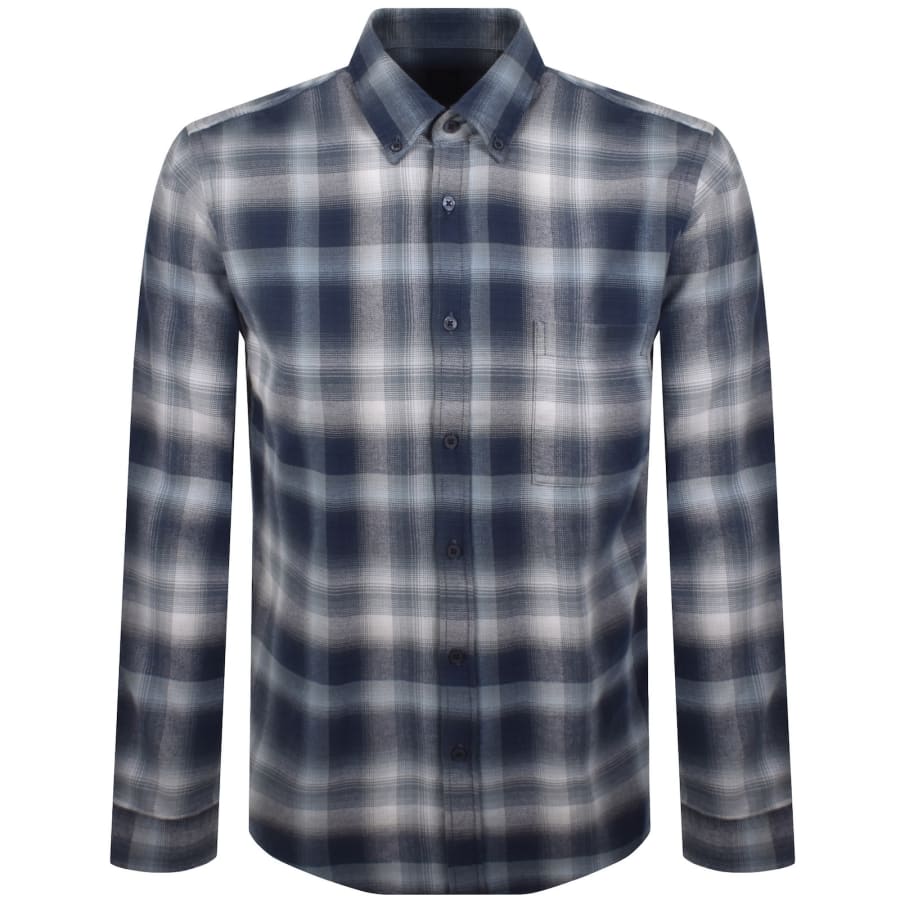 Image number 1 for BOSS Rickert Check Shirt Blue