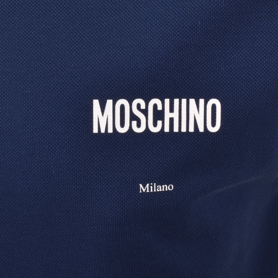 Image number 3 for Moschino Short Sleeved Polo T Shirt Blue