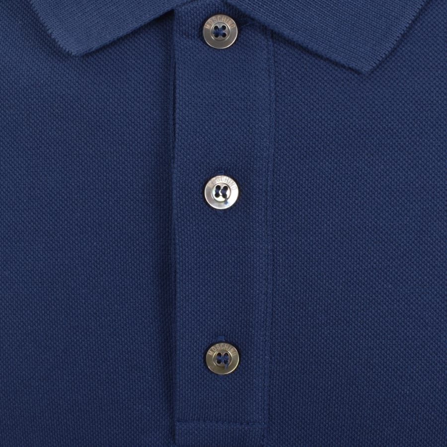 Image number 4 for Moschino Short Sleeved Polo T Shirt Blue