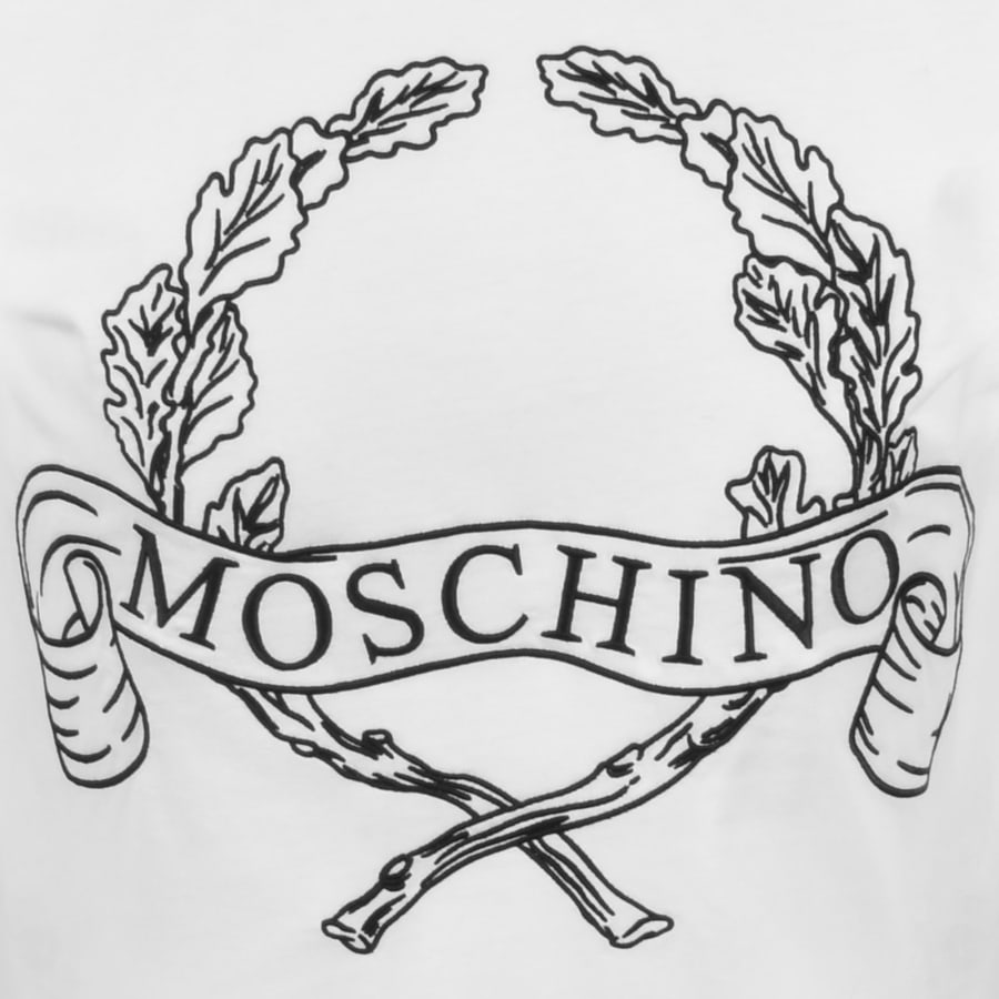 Image number 3 for Moschino Laurel Crown Logo T Shirt White