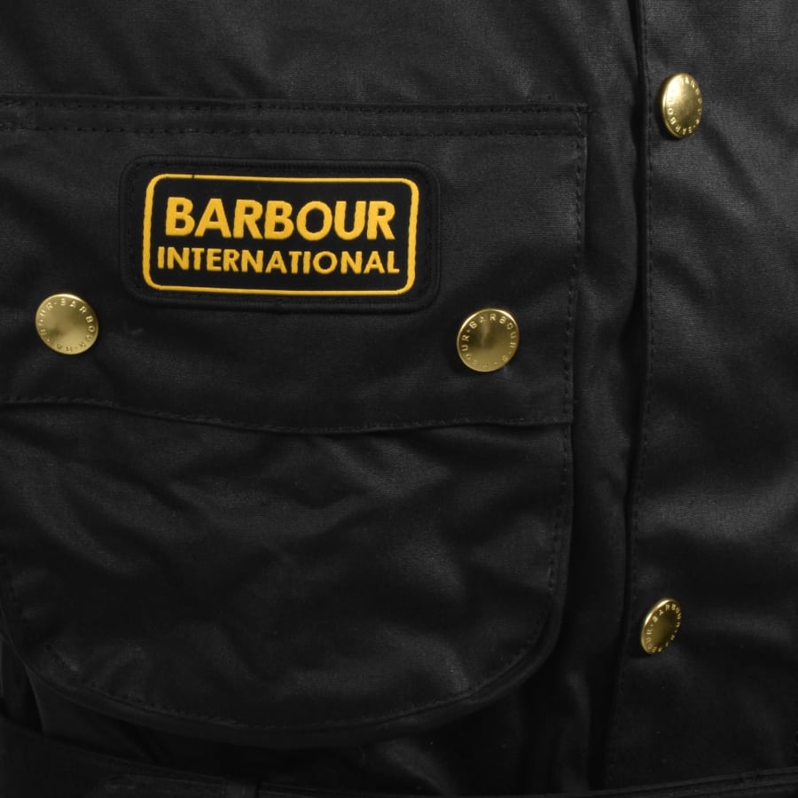 Image number 3 for Barbour International Original Wax Jacket Black